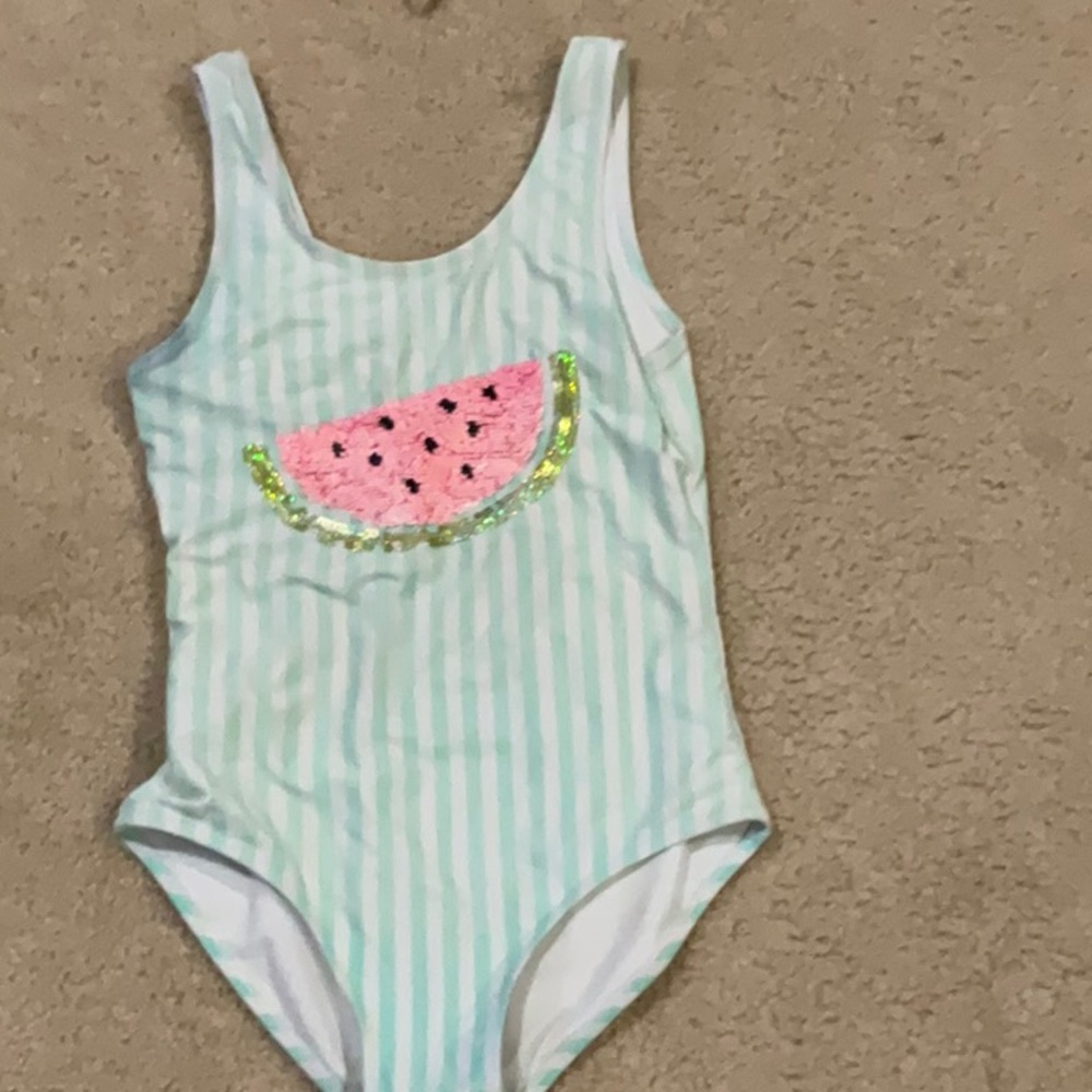 Watermelon sequin bathing suit